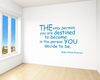 The Only Person Quotes Wall Decal Motivational Vinyl Art Stickers The Only Person Quotes Wall Decal Motivational Vinyl Art Stickers